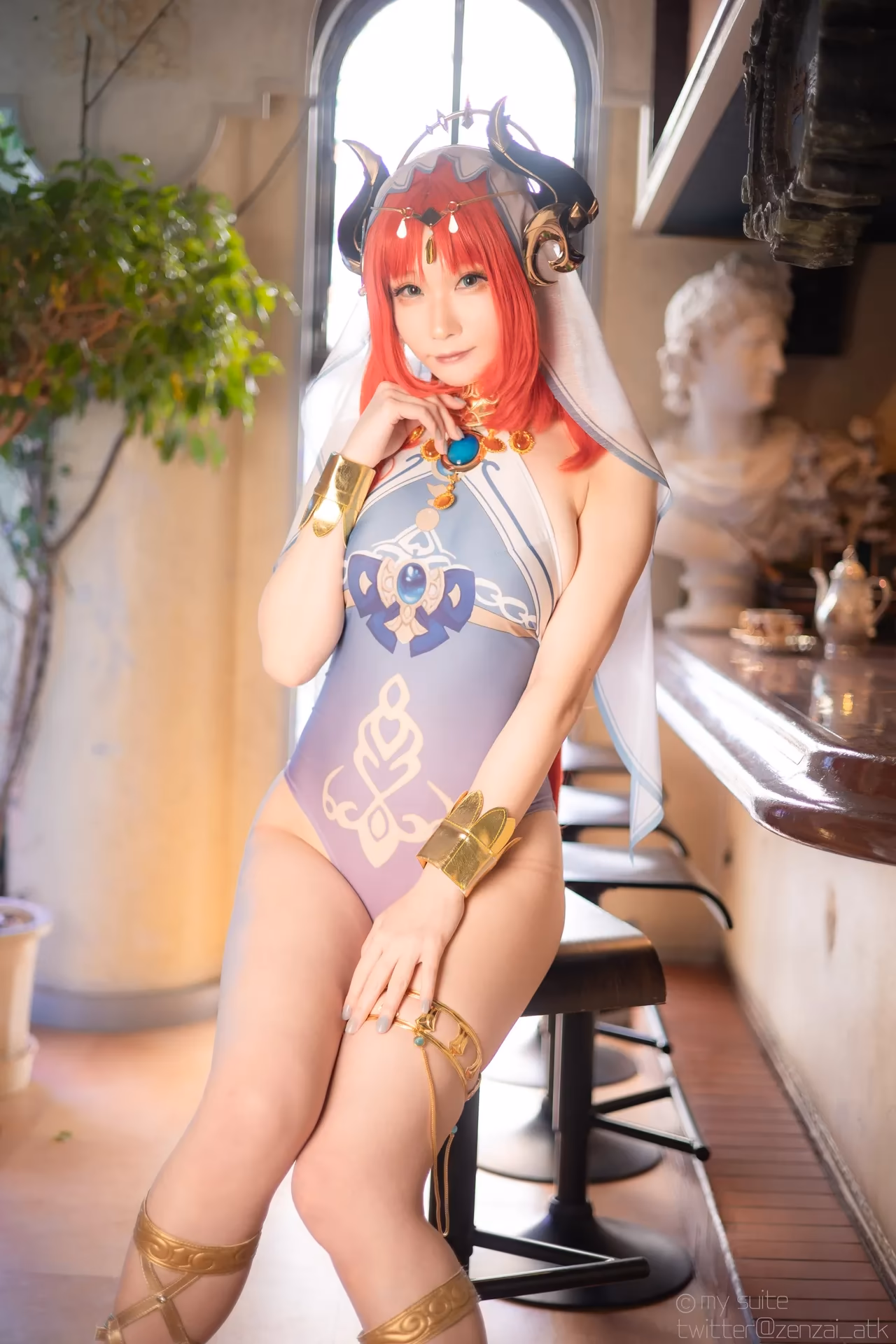 Atsuki as Eula Lawrence, Ganyu, Sangonomiya Kokomi, Nilou, and Yelan — cosplay photo 269 of 381