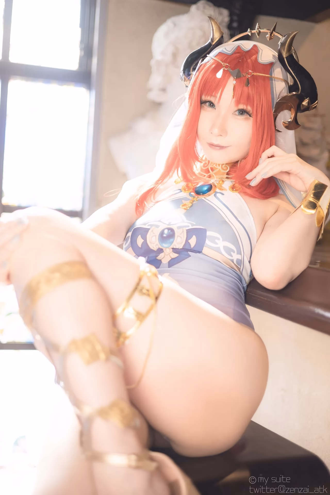 Atsuki as Eula Lawrence, Ganyu, Sangonomiya Kokomi, Nilou, and Yelan — cosplay photo 311 of 381