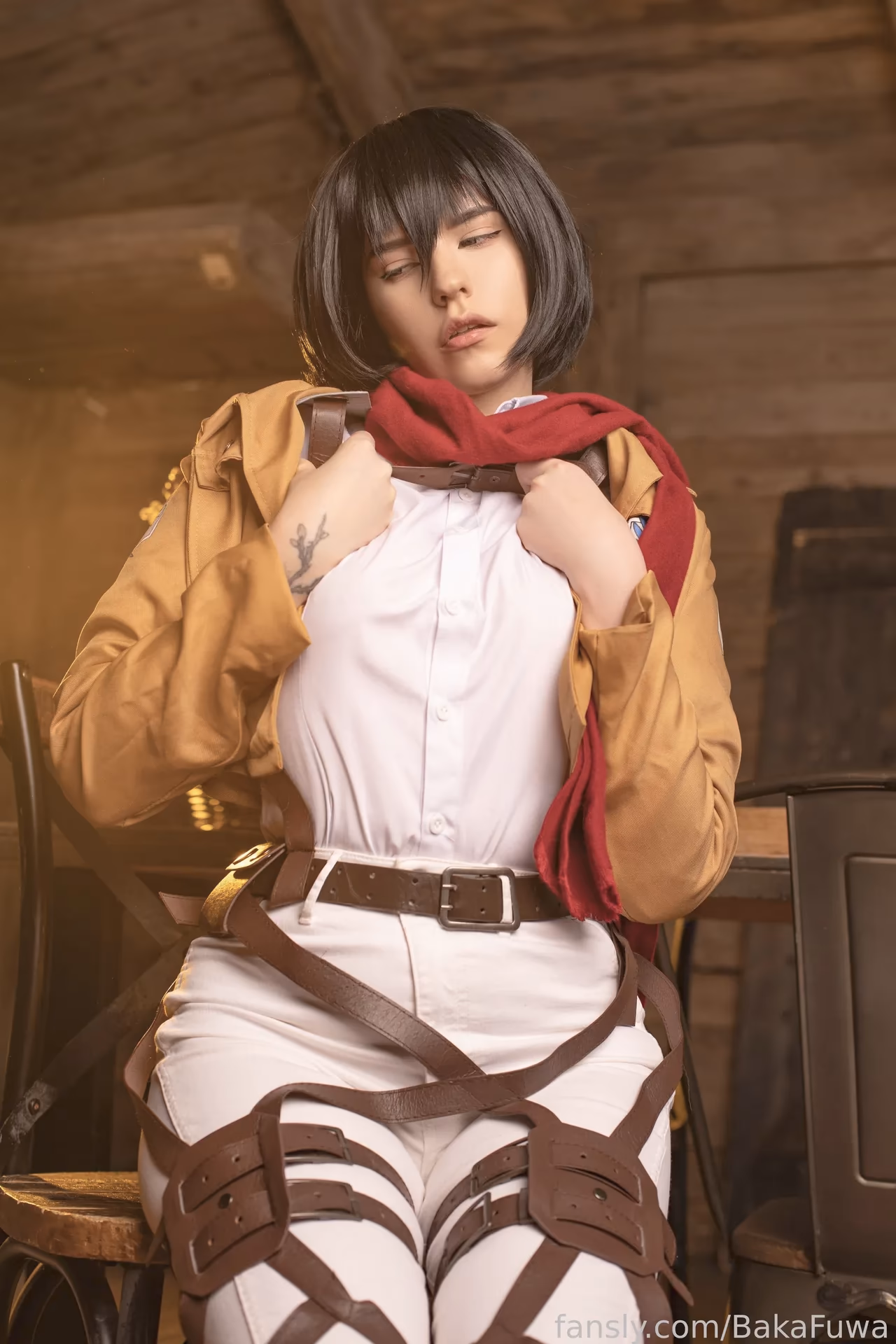 Baka Fuwa as Mikasa Ackerman — cosplay photo 12 of 16