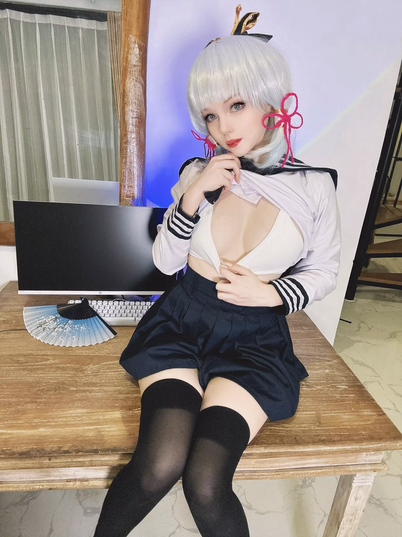 Caticornplay as Kamisato Ayaka — cosplay photo 22 of 35