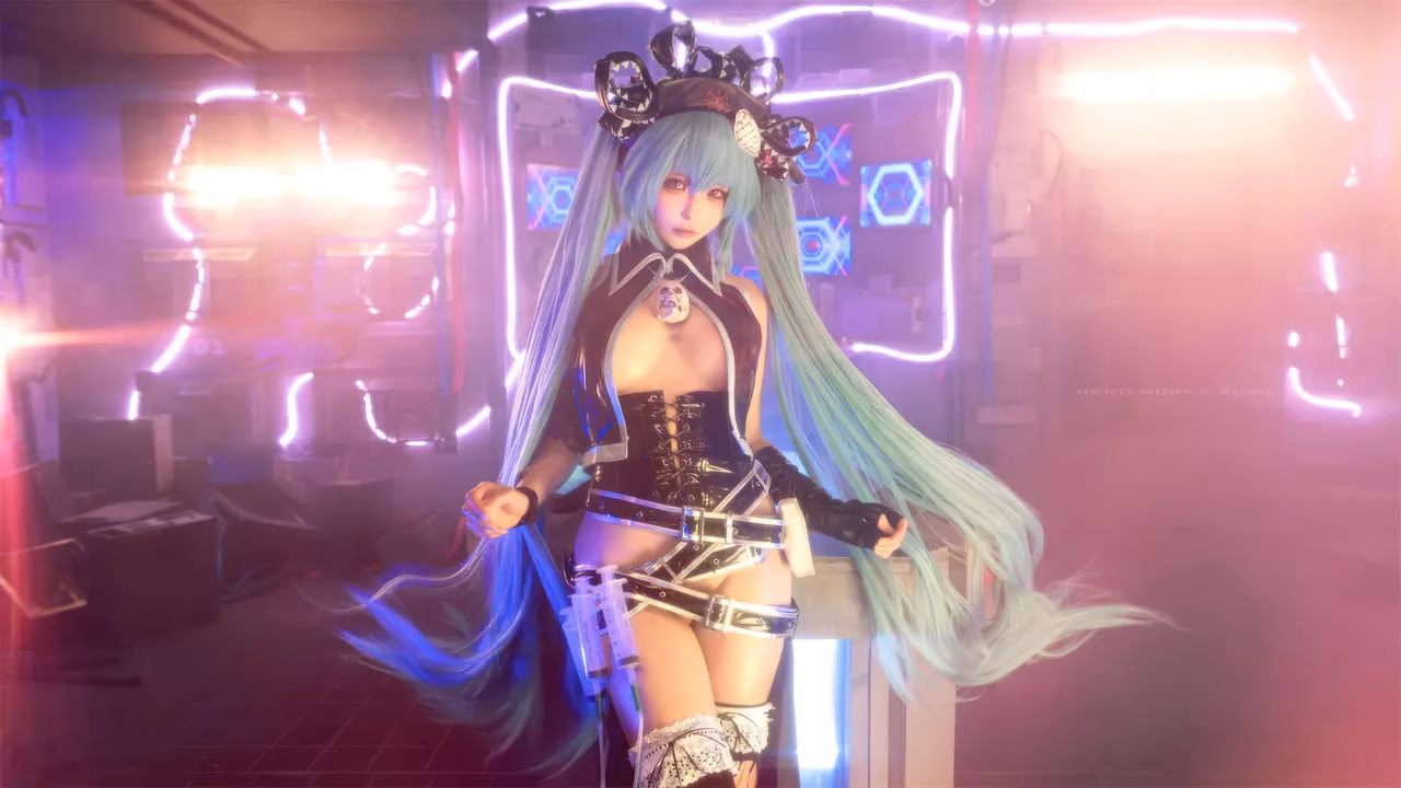 Chunmomo as Hatsune Miku — cosplay photo 7 of 21