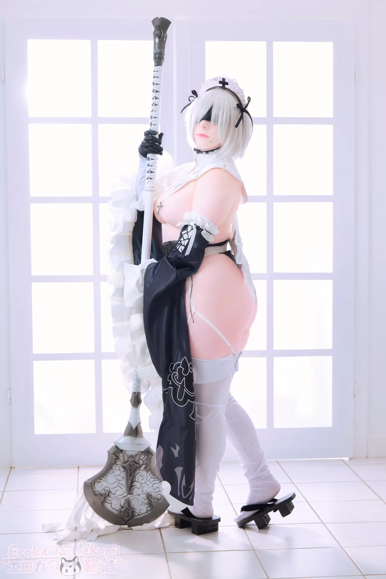 Erokawa Nekomi as 2B — cosplay photo 37 of 89