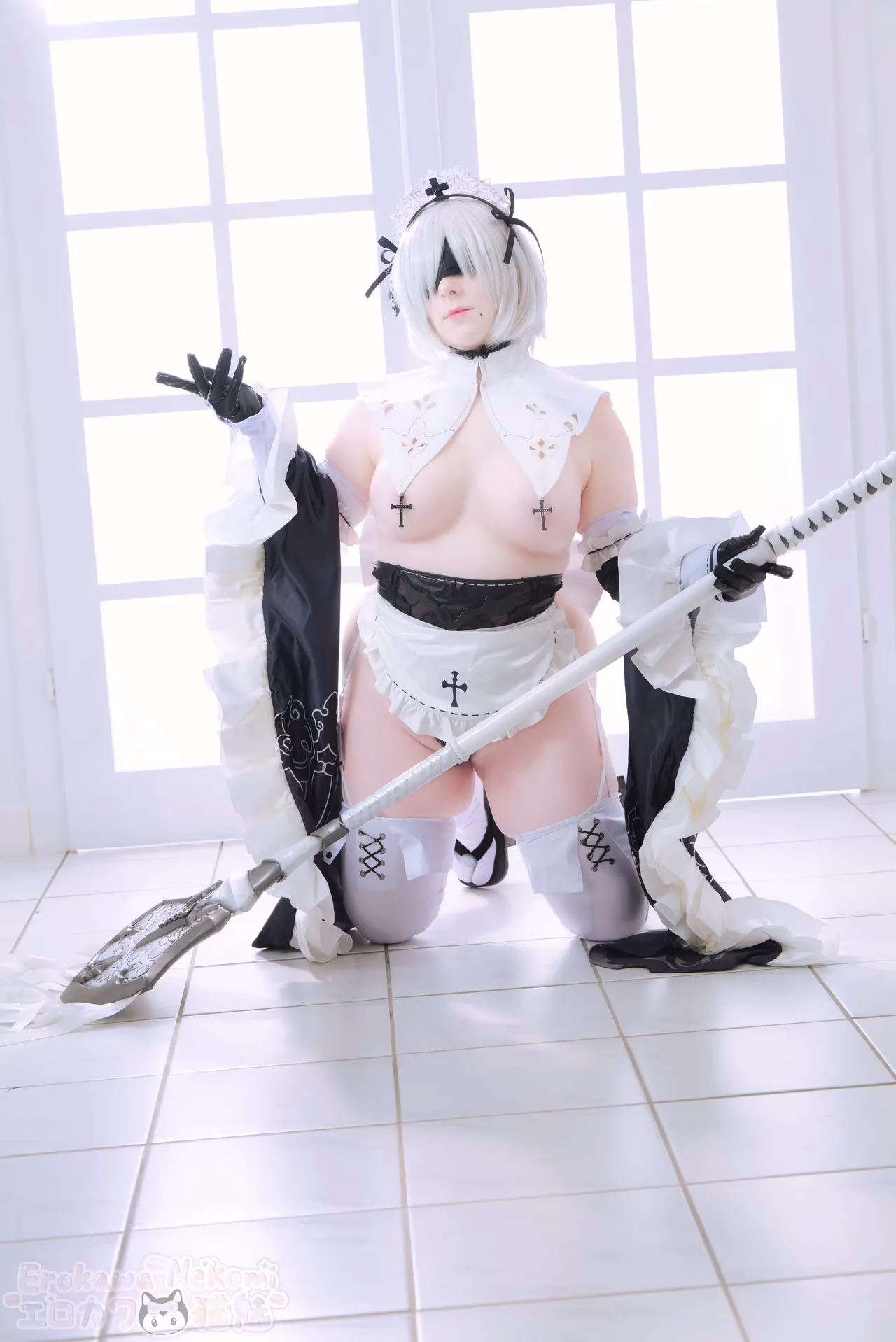 Erokawa Nekomi as 2B — cosplay photo 40 of 89