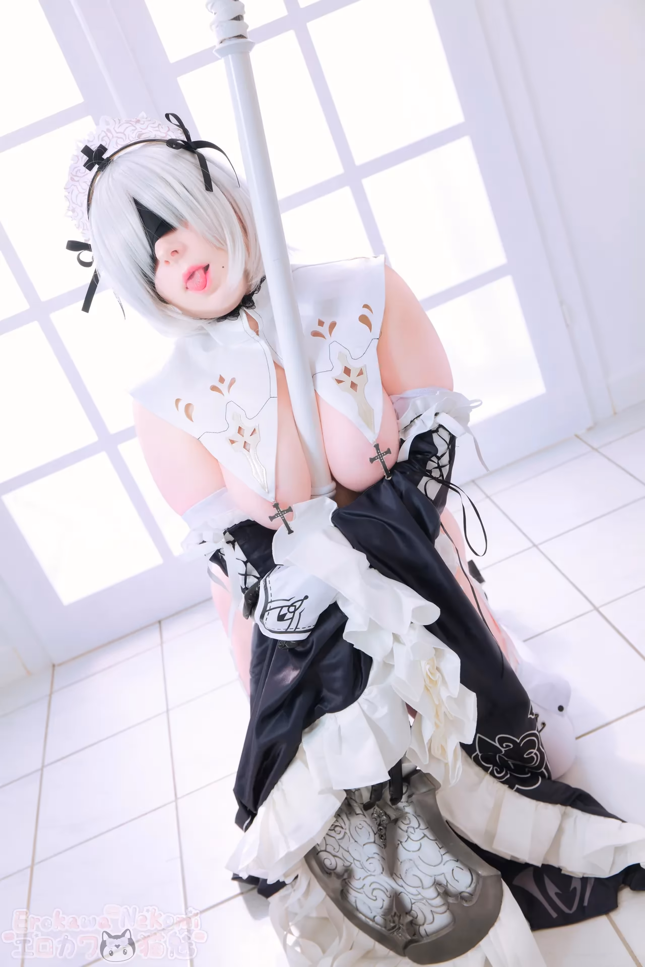 Erokawa Nekomi as 2B — cosplay photo 42 of 89