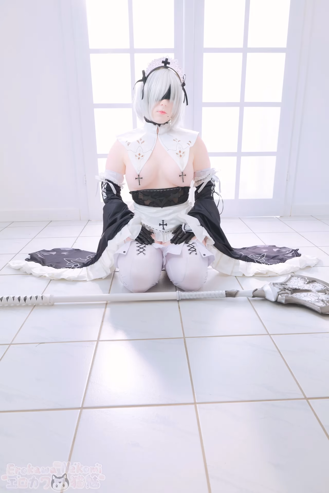 Erokawa Nekomi as 2B — cosplay photo 56 of 89