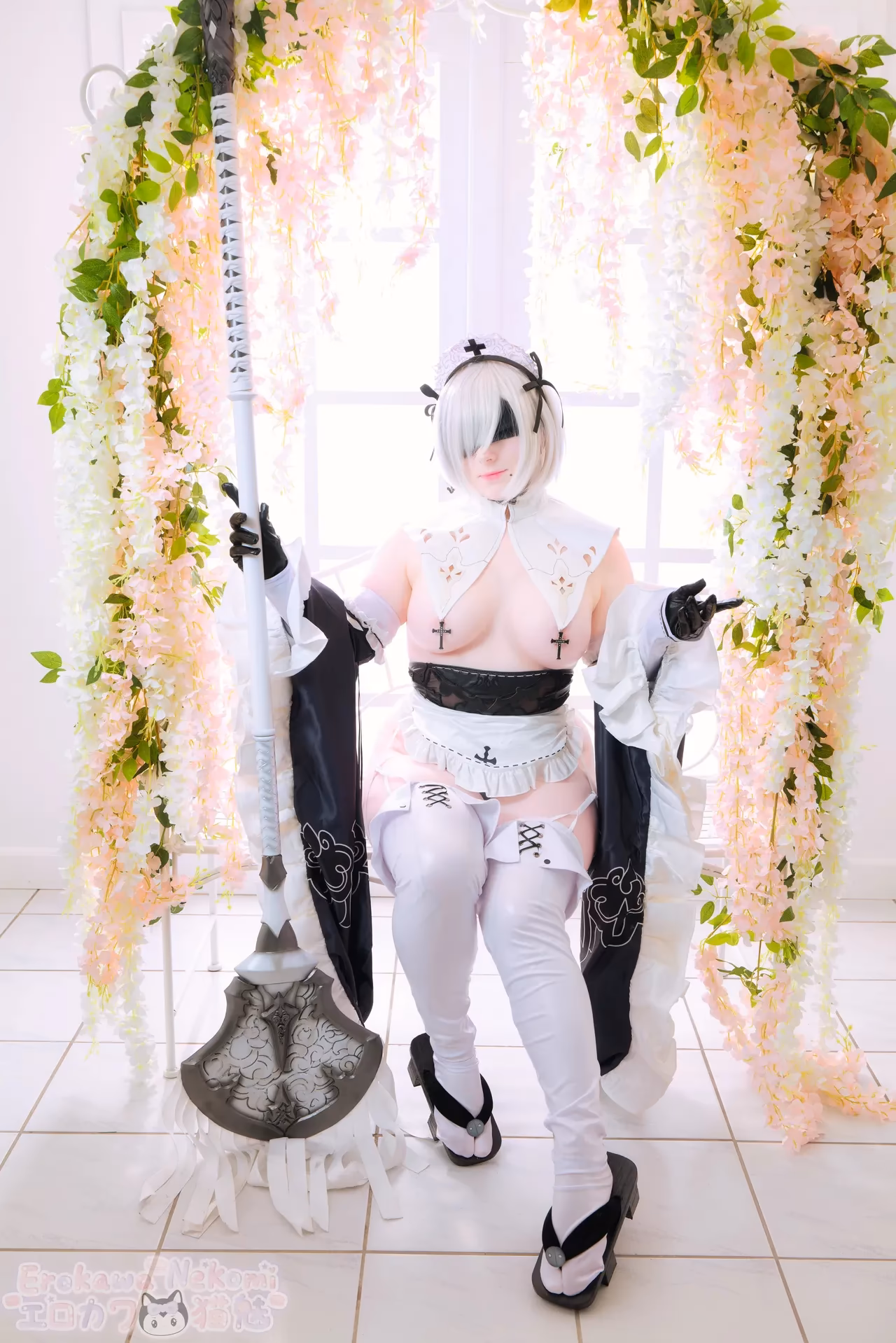 Erokawa Nekomi as 2B — cosplay photo 75 of 89