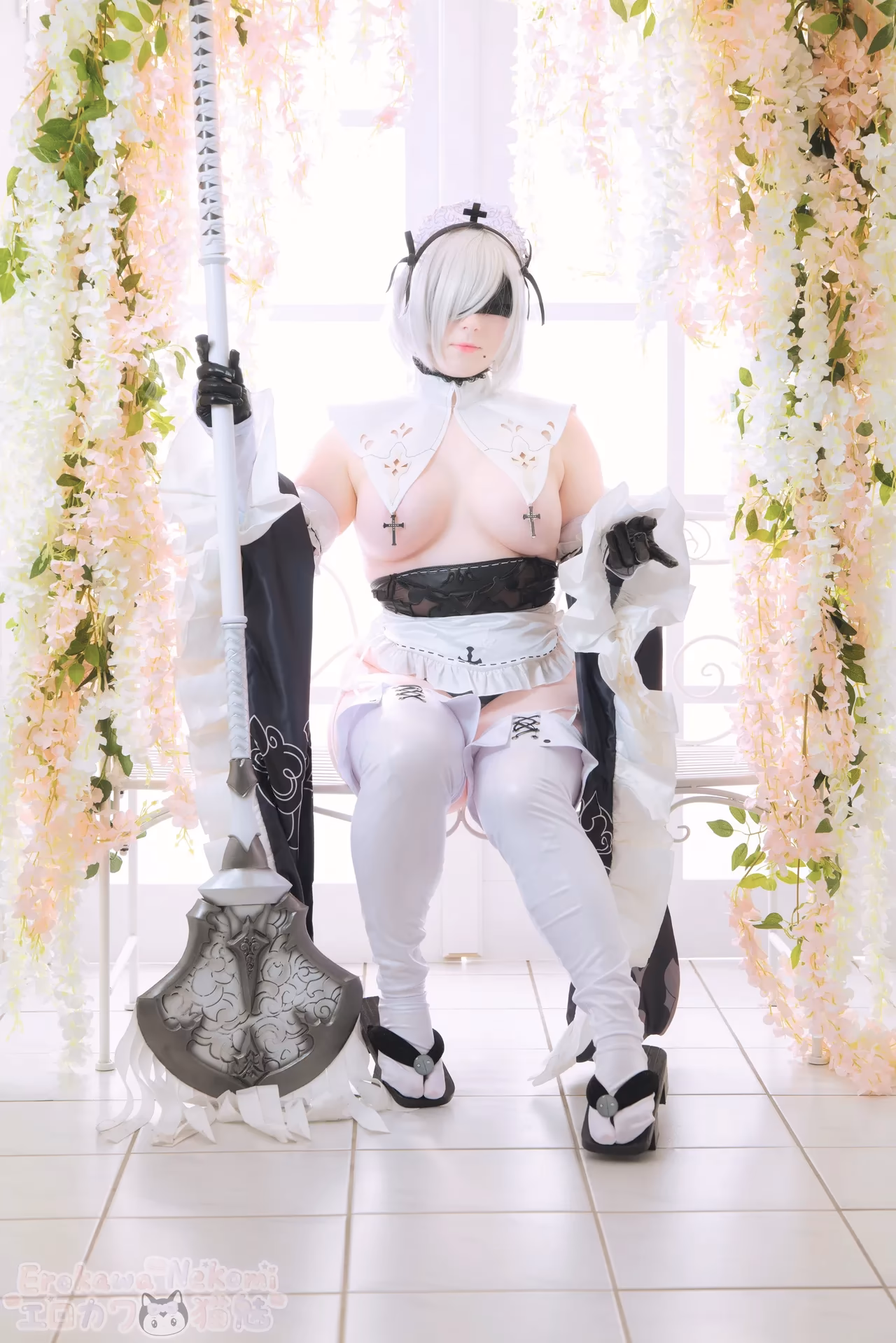 Erokawa Nekomi as 2B — cosplay photo 76 of 89