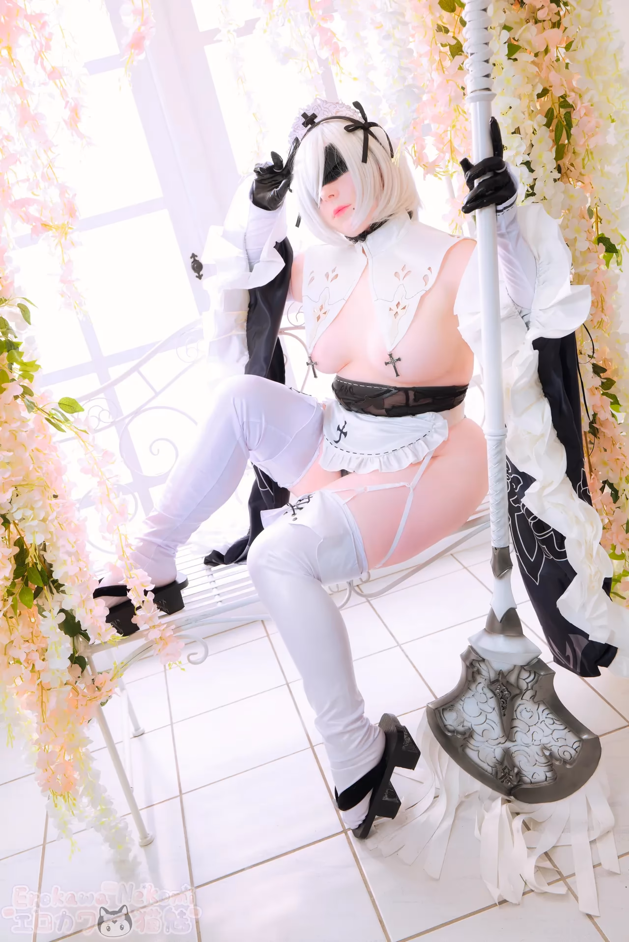 Erokawa Nekomi as 2B — cosplay photo 83 of 89