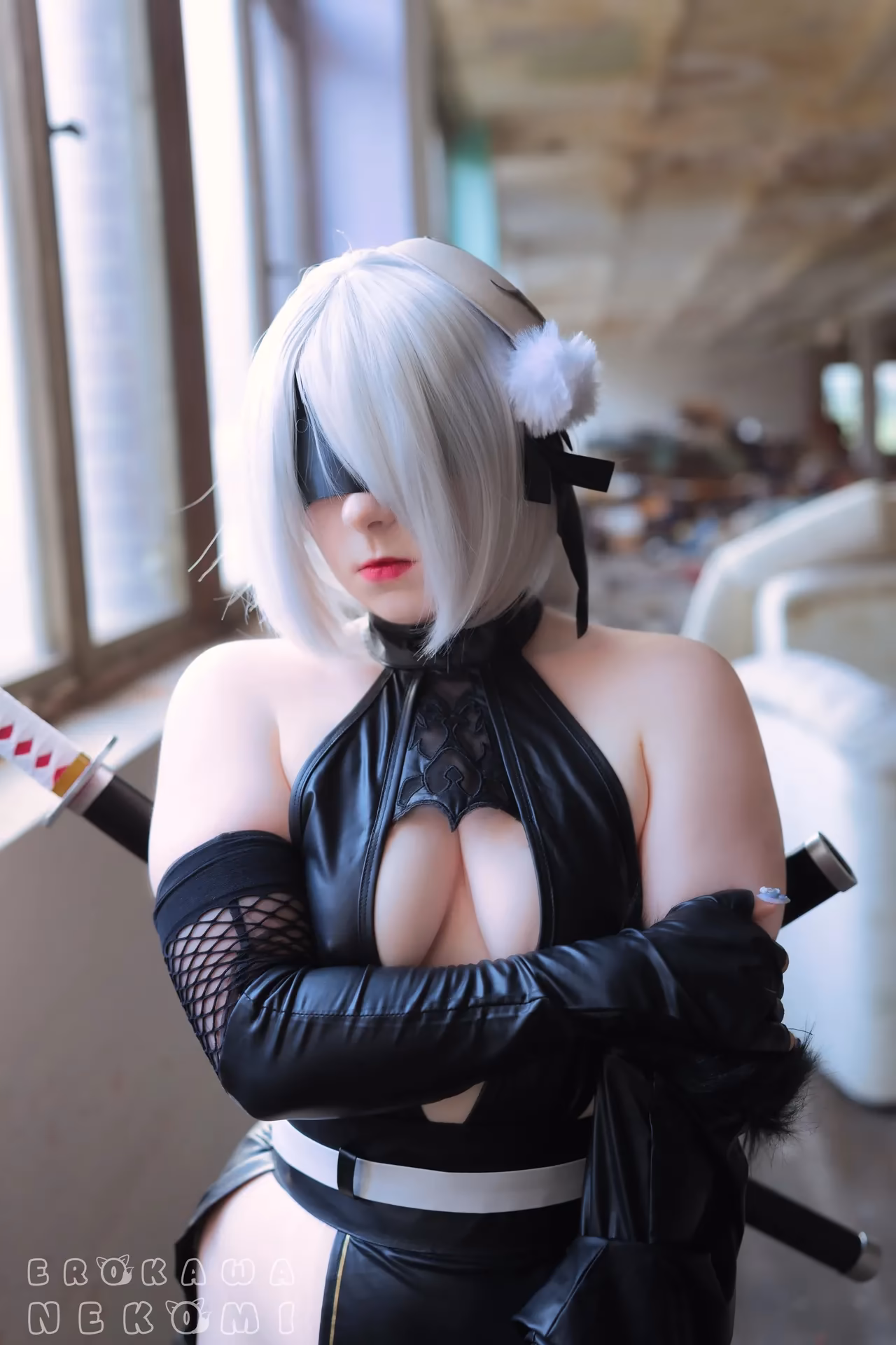 Erokawa Nekomi as 2B — cosplay photo 22 of 52