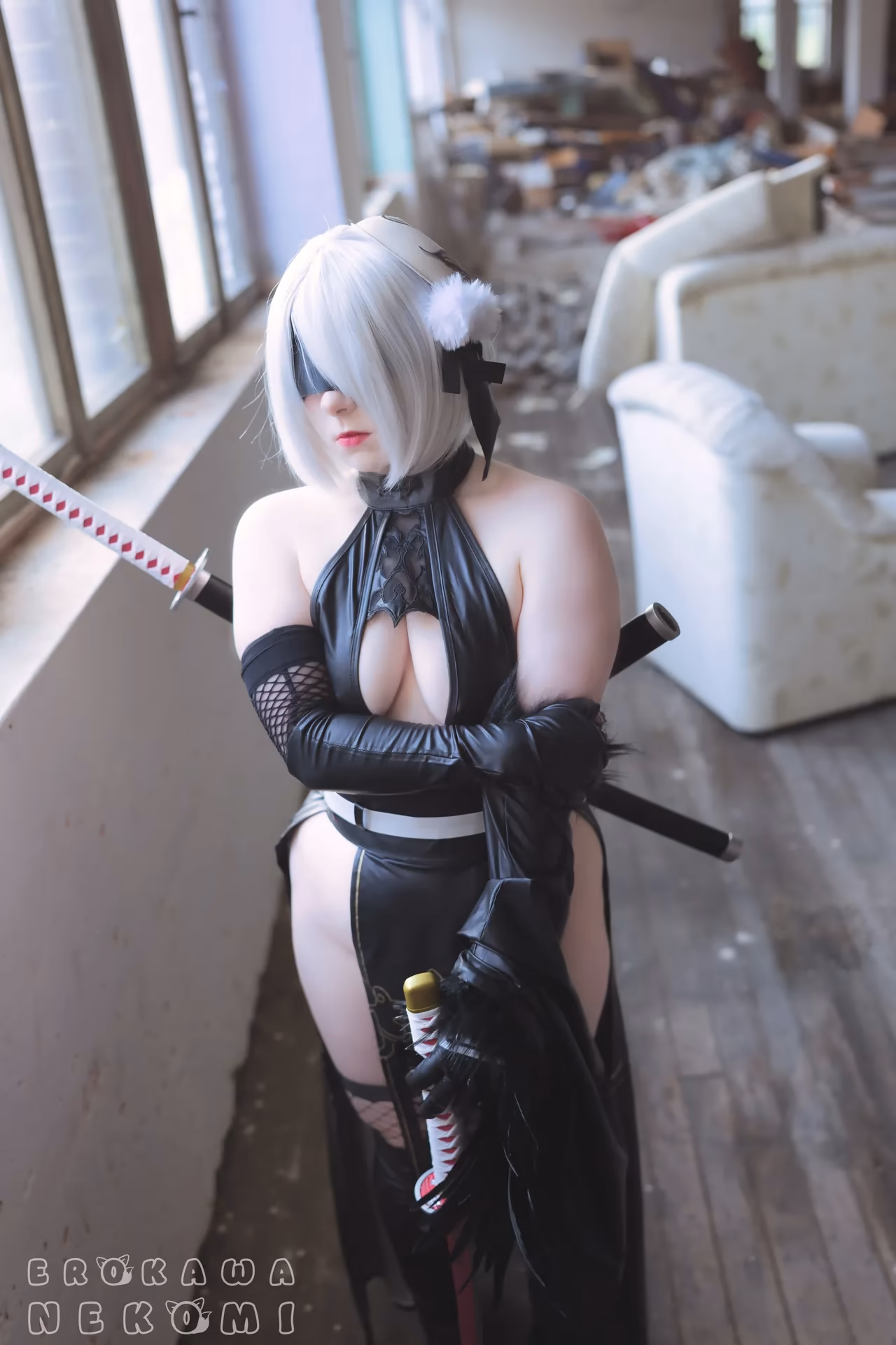 Erokawa Nekomi as 2B — cosplay photo 23 of 52