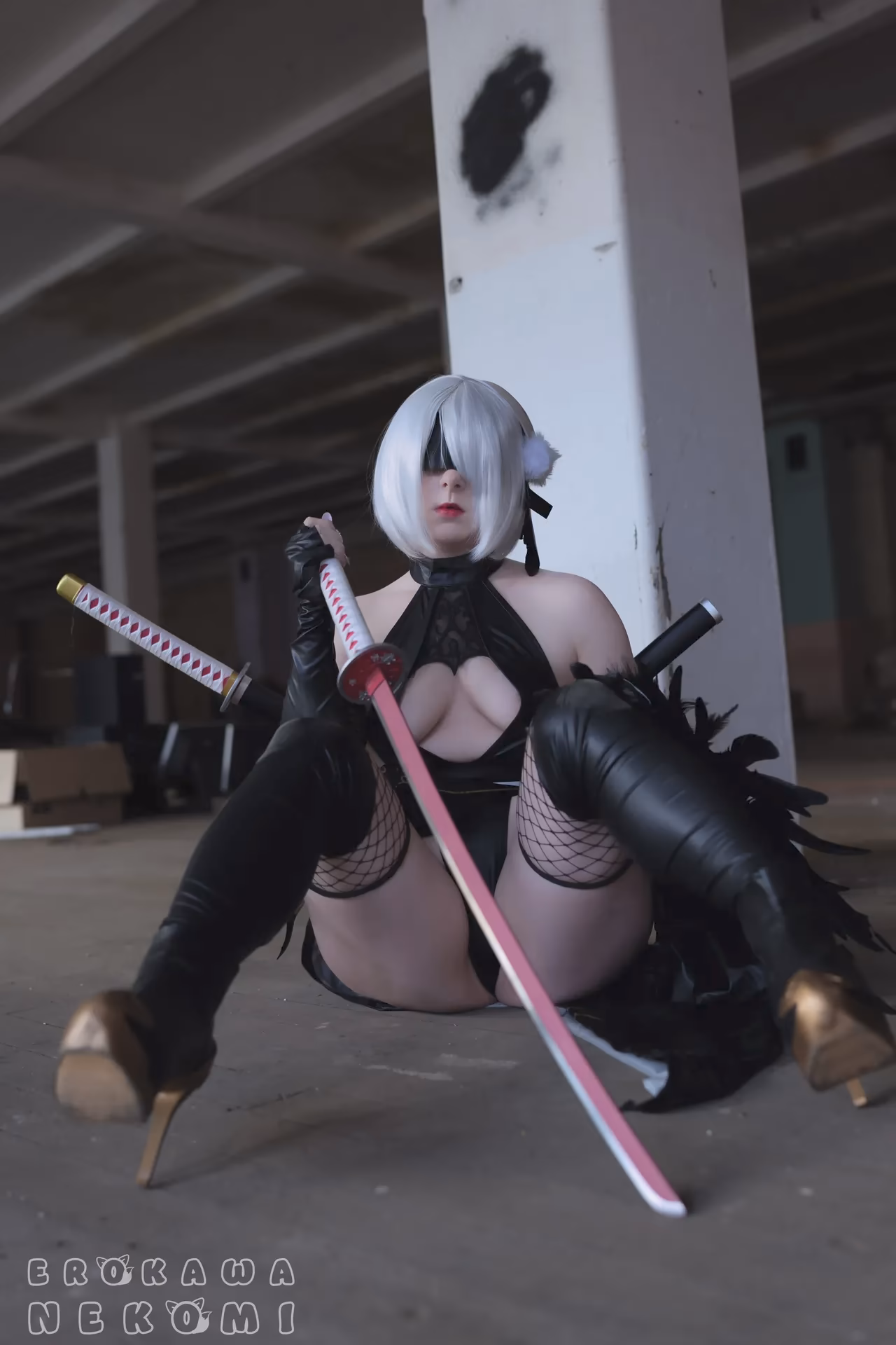 Erokawa Nekomi as 2B — cosplay photo 26 of 52
