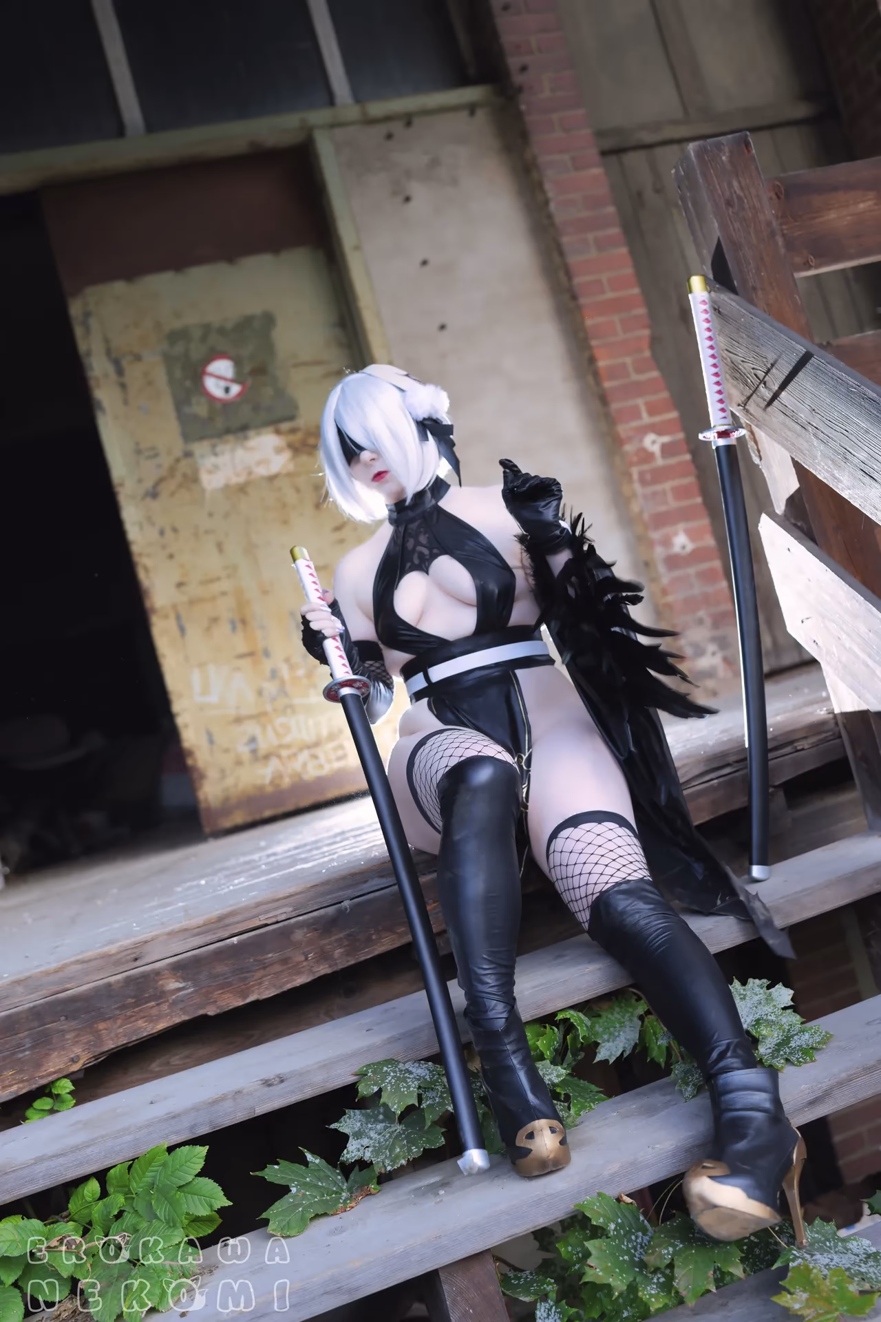 Erokawa Nekomi as 2B — cosplay photo 35 of 52