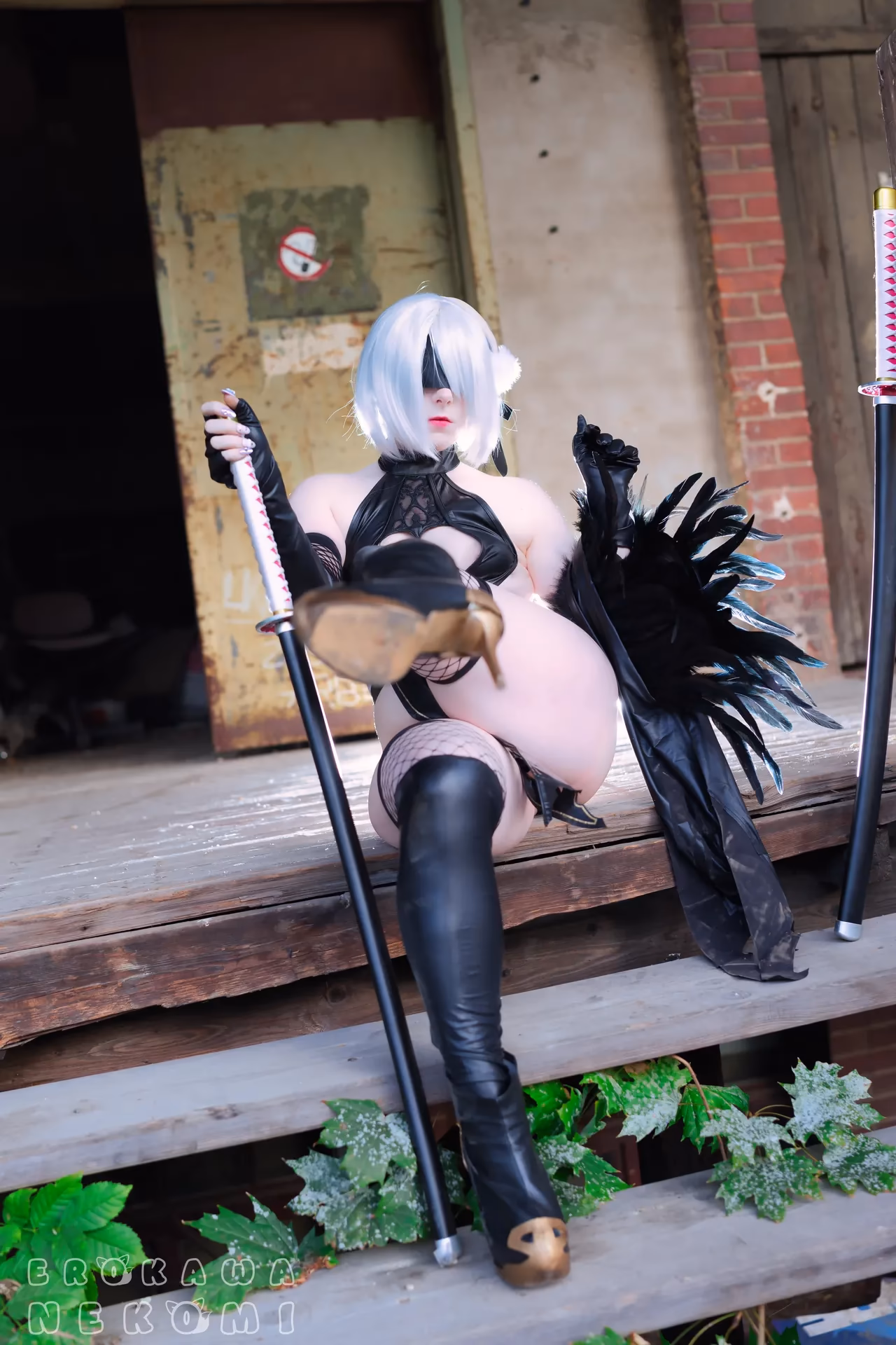 Erokawa Nekomi as 2B — cosplay photo 37 of 52