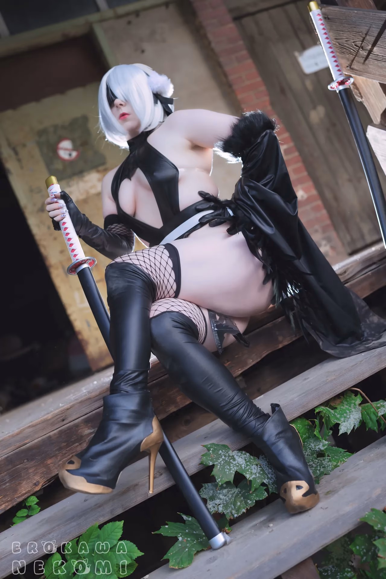 Erokawa Nekomi as 2B — cosplay photo 38 of 52