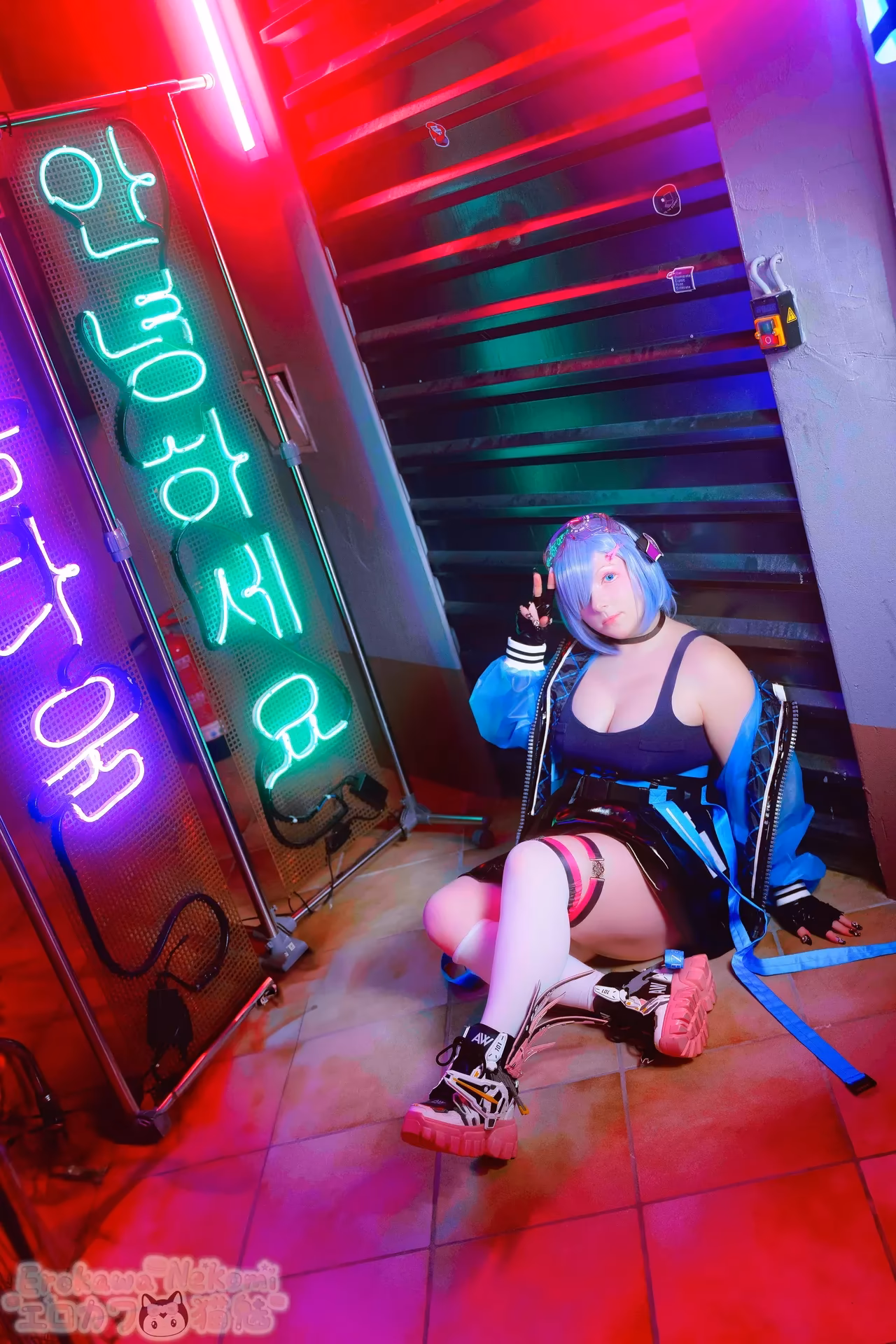 Erokawa Nekomi as Rem — cosplay photo 15 of 74