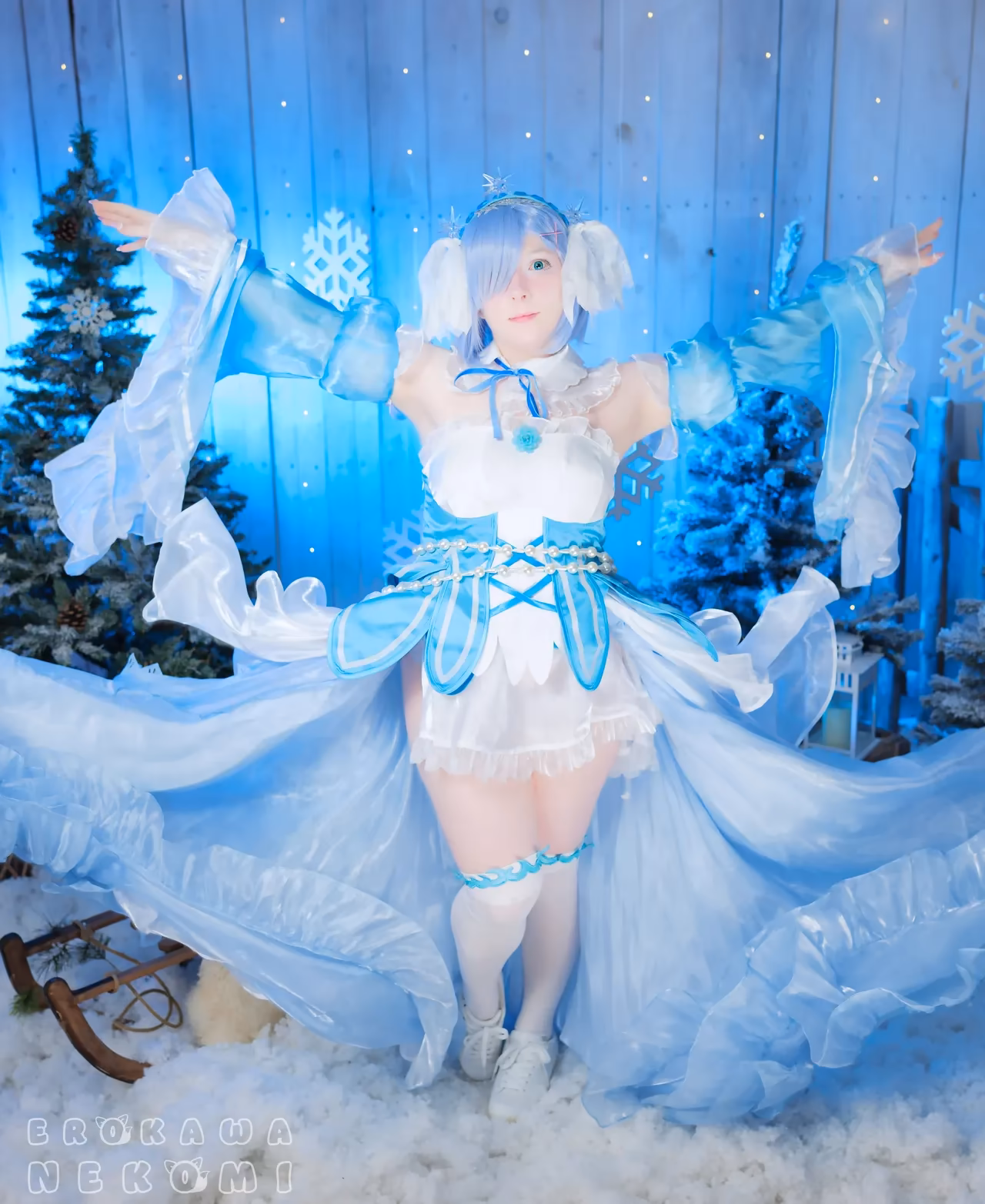 Erokawa Nekomi as Rem — cosplay photo 11 of 70