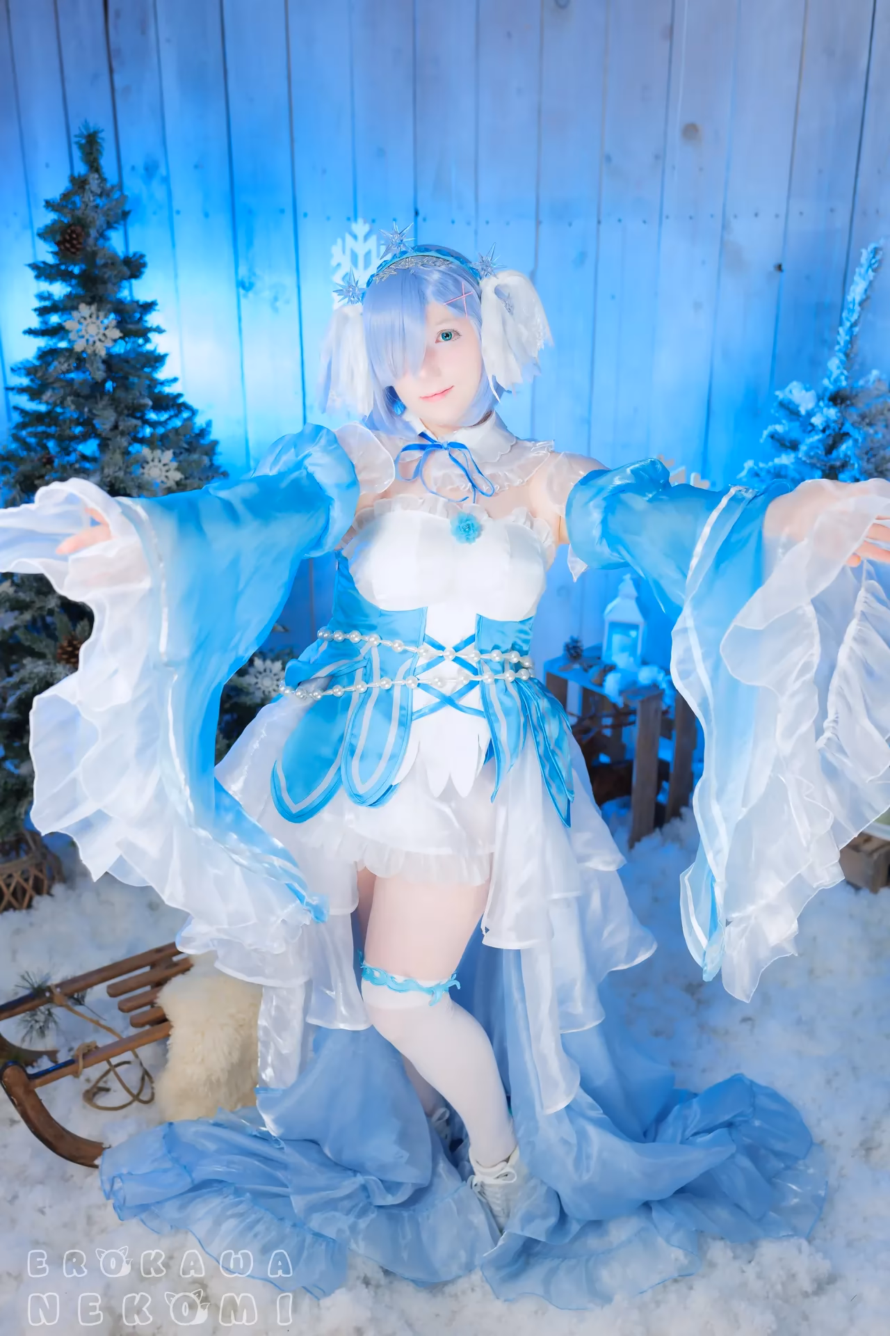 Erokawa Nekomi as Rem — cosplay photo 12 of 70