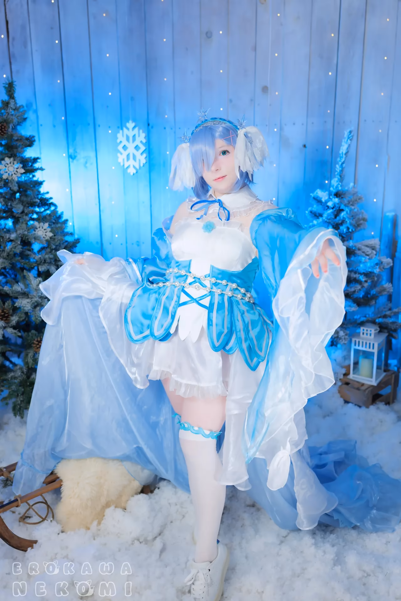 Erokawa Nekomi as Rem — cosplay photo 8 of 70