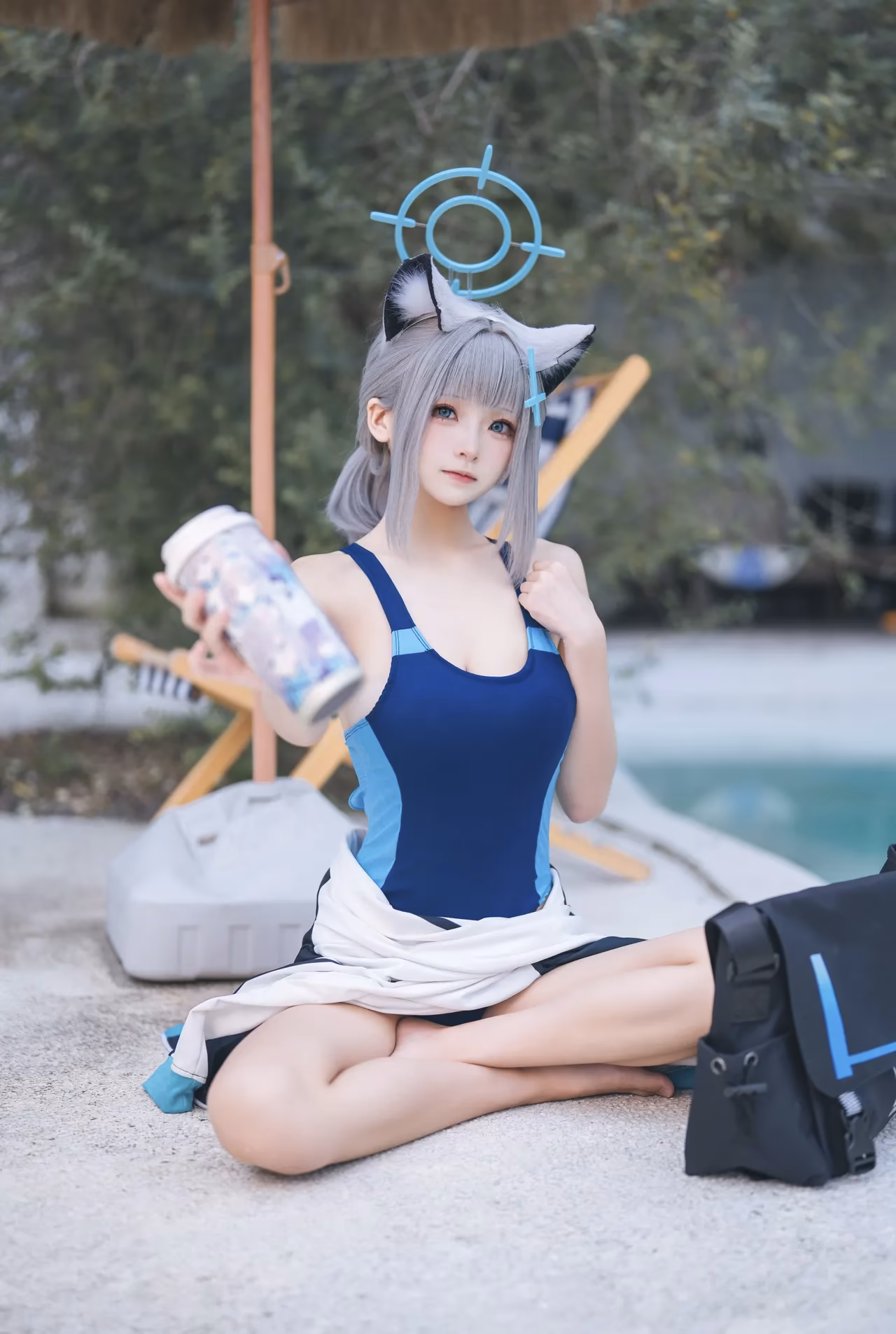 Jiuqi as Shiroko Sunaookami — cosplay photo 12 of 34