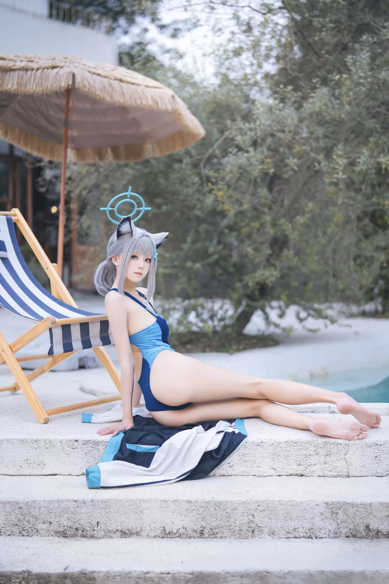 Jiuqi as Shiroko Sunaookami — cosplay photo 26 of 34