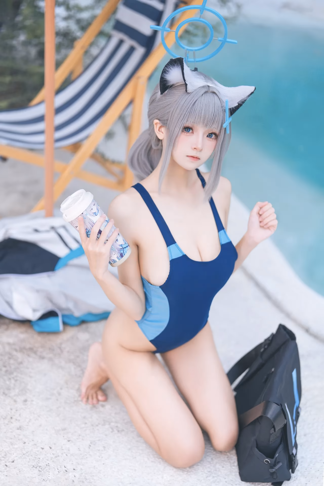 Jiuqi as Shiroko Sunaookami — cosplay photo 31 of 34