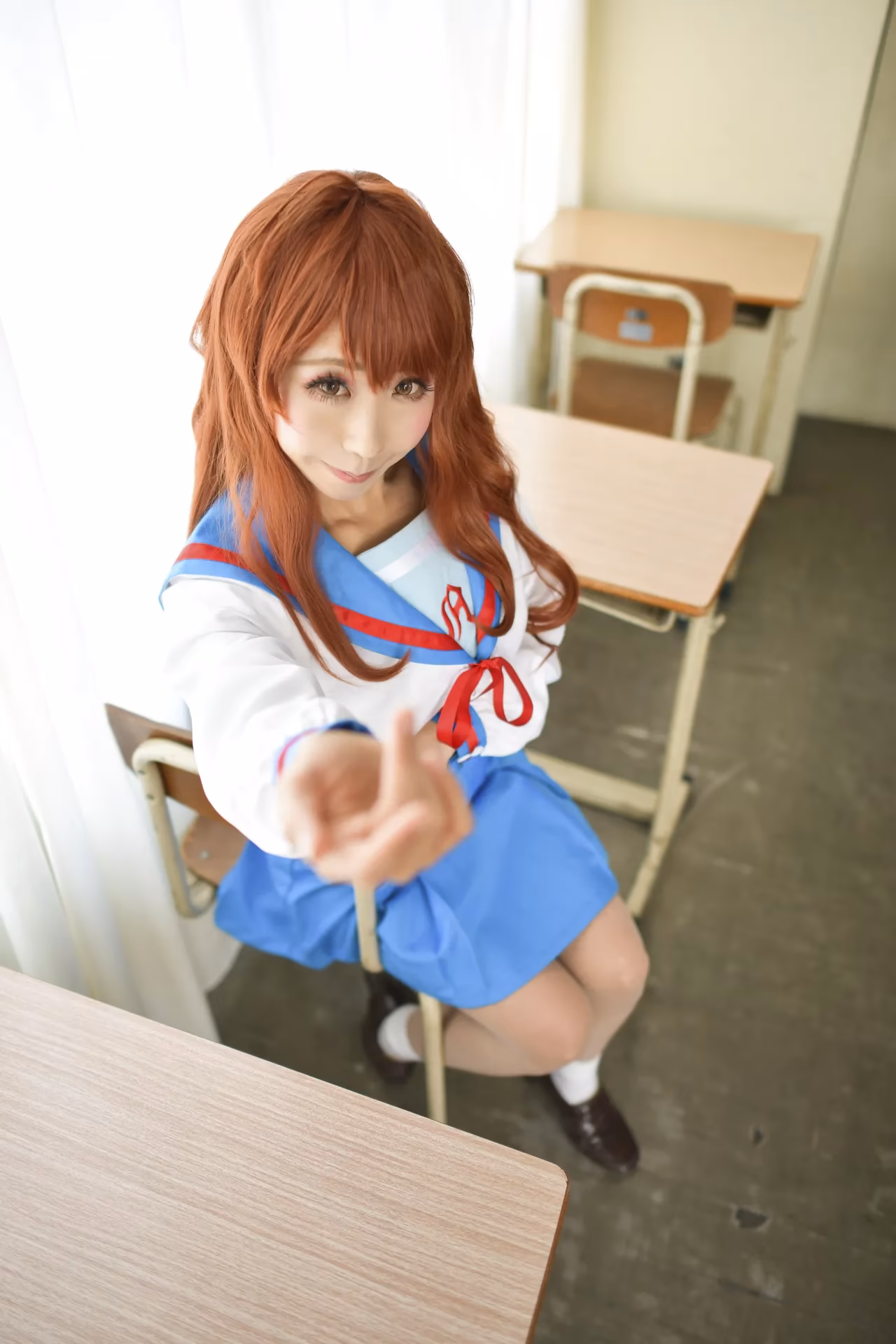 rionsakura as Haruhi Suzumiya, Mikuru Asahina, and Yuki Nagato — cosplay photo 11 of 162