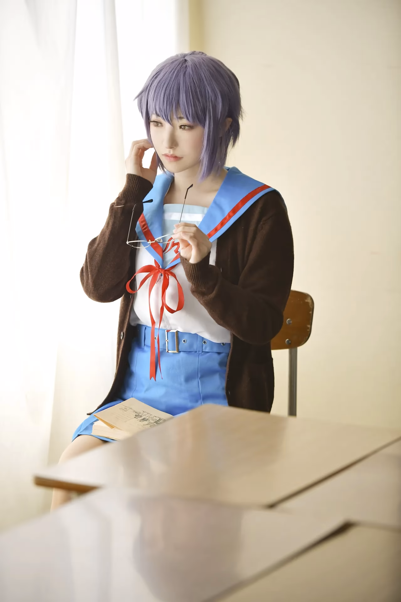 rionsakura as Haruhi Suzumiya, Mikuru Asahina, and Yuki Nagato — cosplay photo 18 of 162