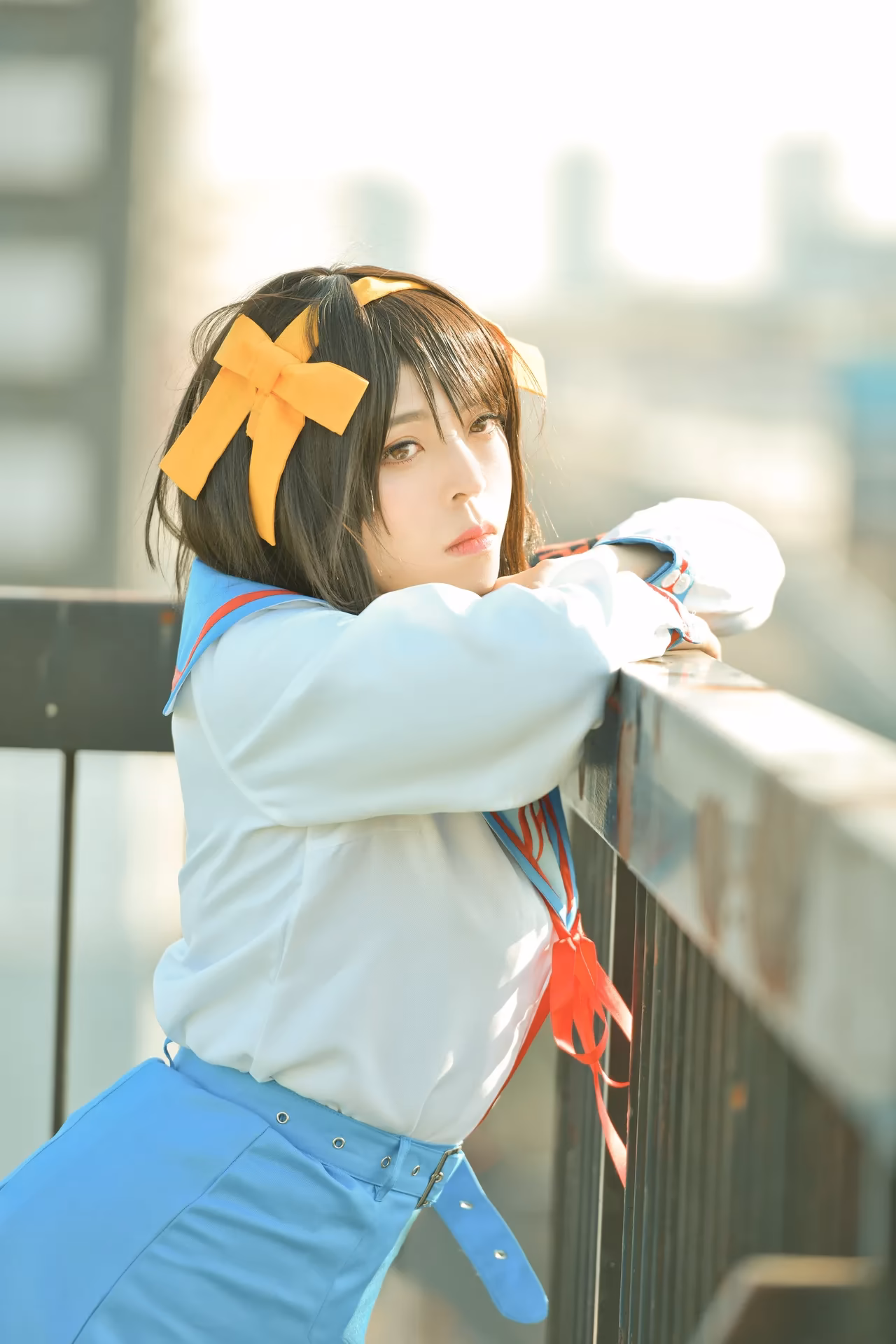 rionsakura as Haruhi Suzumiya, Mikuru Asahina, and Yuki Nagato — cosplay photo 29 of 162