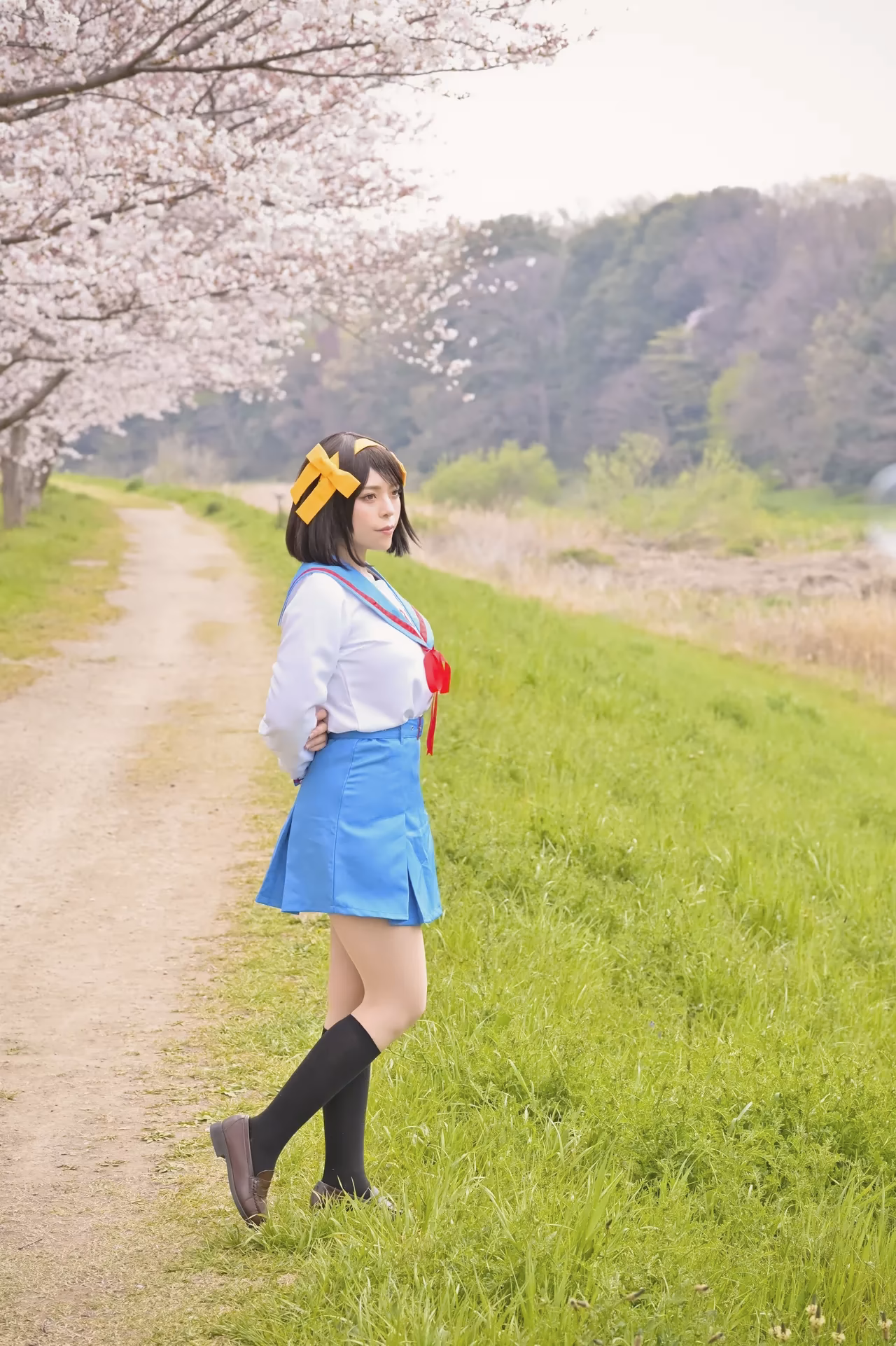 rionsakura as Haruhi Suzumiya, Mikuru Asahina, and Yuki Nagato — cosplay photo 46 of 162