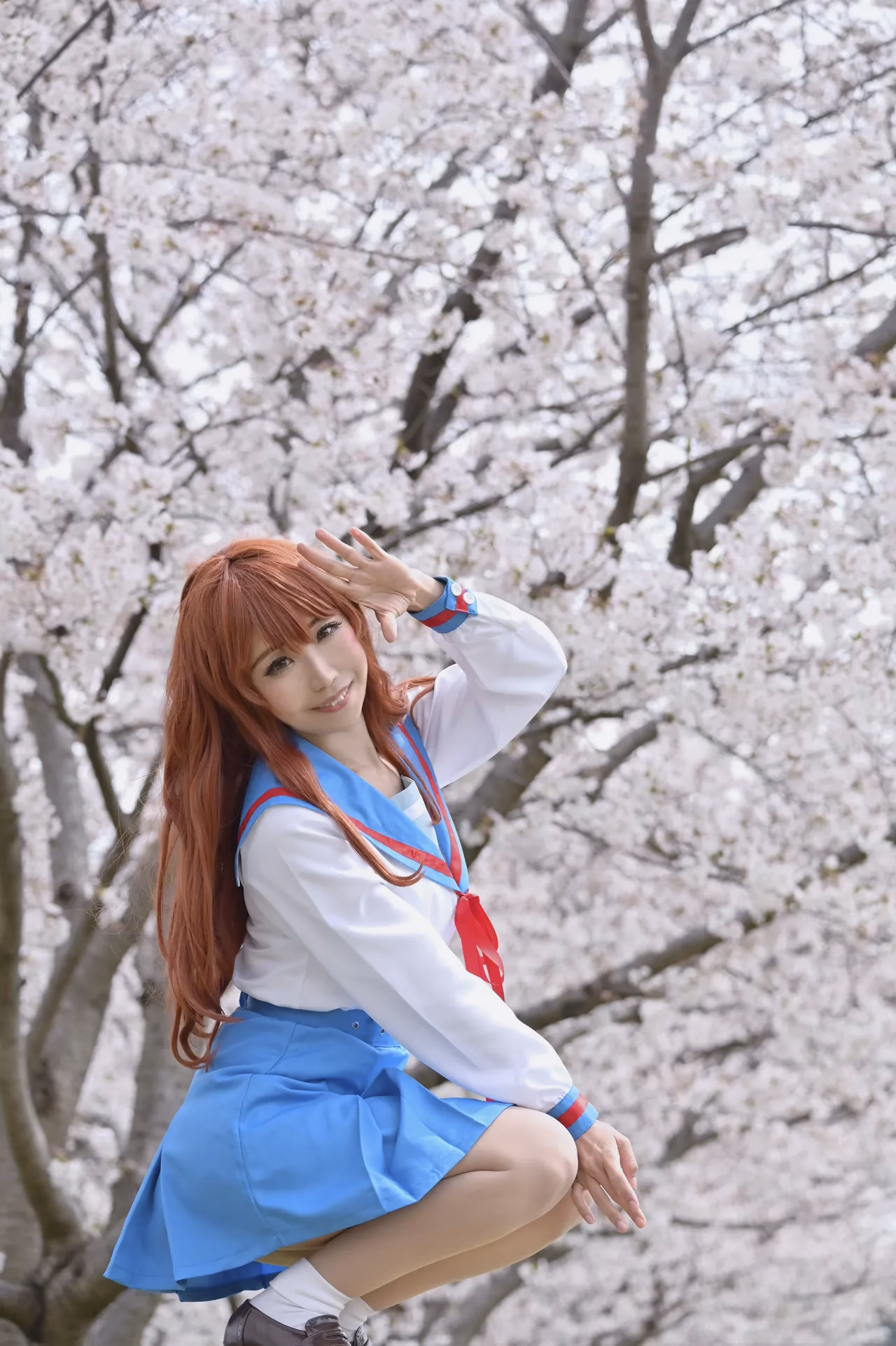 rionsakura as Haruhi Suzumiya, Mikuru Asahina, and Yuki Nagato — cosplay photo 54 of 162