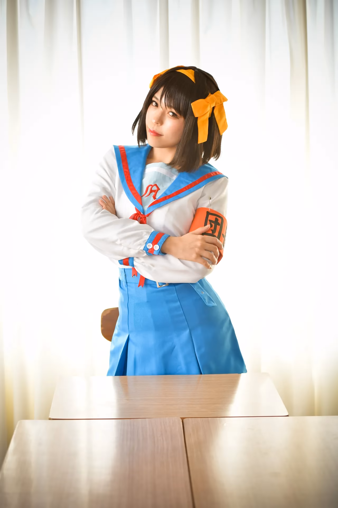 rionsakura as Haruhi Suzumiya, Mikuru Asahina, and Yuki Nagato — cosplay photo 7 of 162
